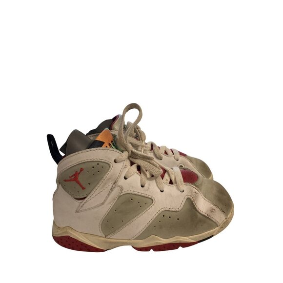 Air Jordan 7 Retro Toddler size 10C white gray mid-top  Sneakers shoes - Picture 4 of 7